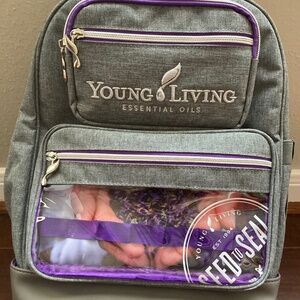 Young Living Convention Gray and Purple Backpack